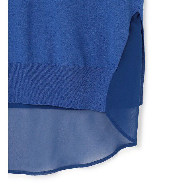 BEIGE,「【洗える】VALOIS / バックシフォンレーヤードニット」|ニット・セーター|