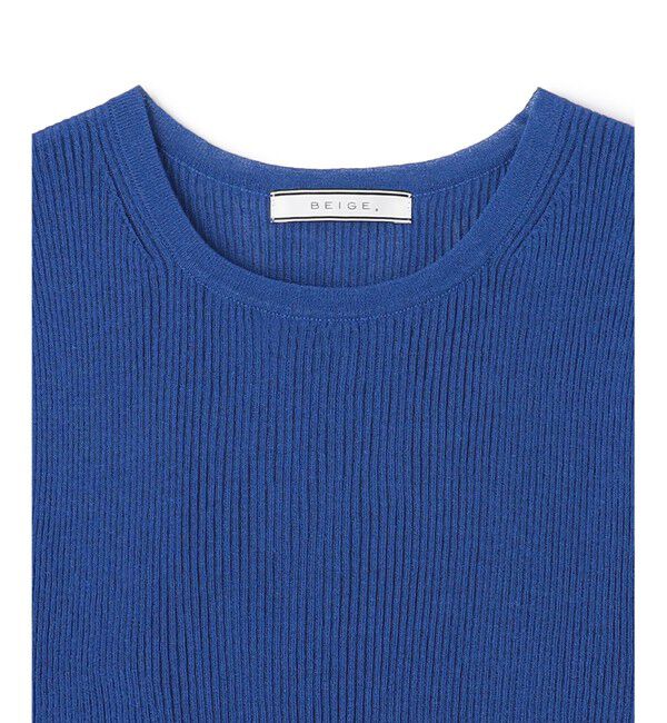 BEIGE,「【洗える】MILANO / リネン混シアーニットAラインワンピース」|ワンピース|