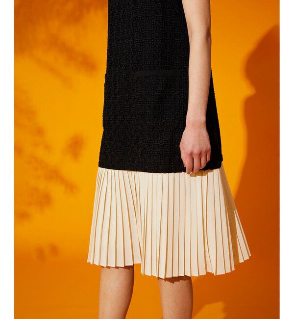 Grace Class「プリーツ切替ケミカルドレス」|ドレス|