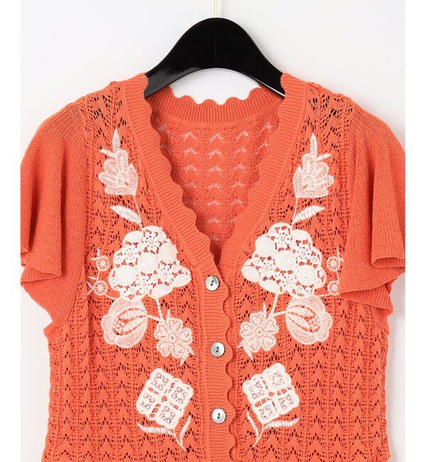  「フラワーレースニットワンピース」|ワンピース|