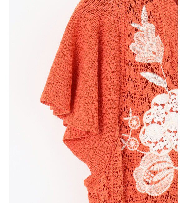  「フラワーレースニットワンピース」|ワンピース|