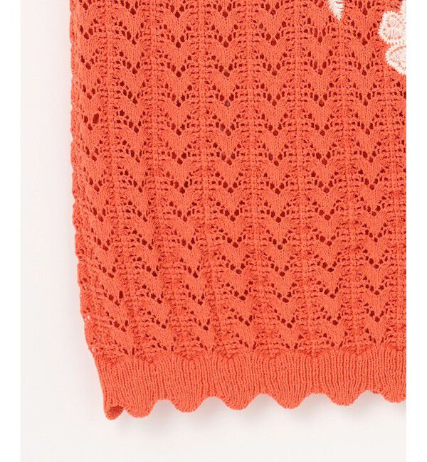  「フラワーレースニットワンピース」|ワンピース|