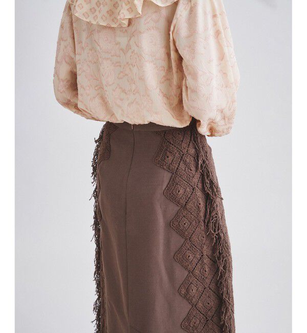 GRACE CONTINENTAL「サイドフリンジスカート」|スカート|