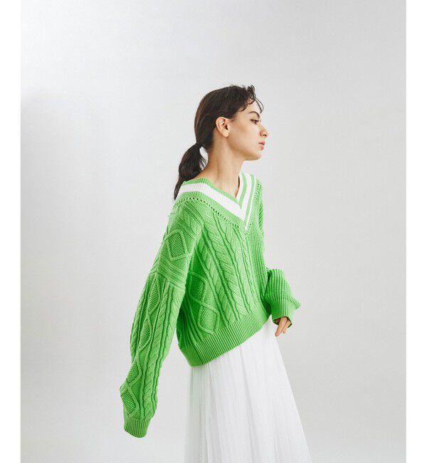  「アシメトリーニットトップ」|ニット・セーター|