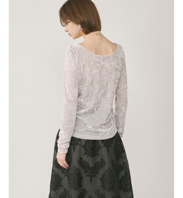 GRACE CONTINENTAL「クラッシュベロアカットトップ」|Tシャツ・カットソー|