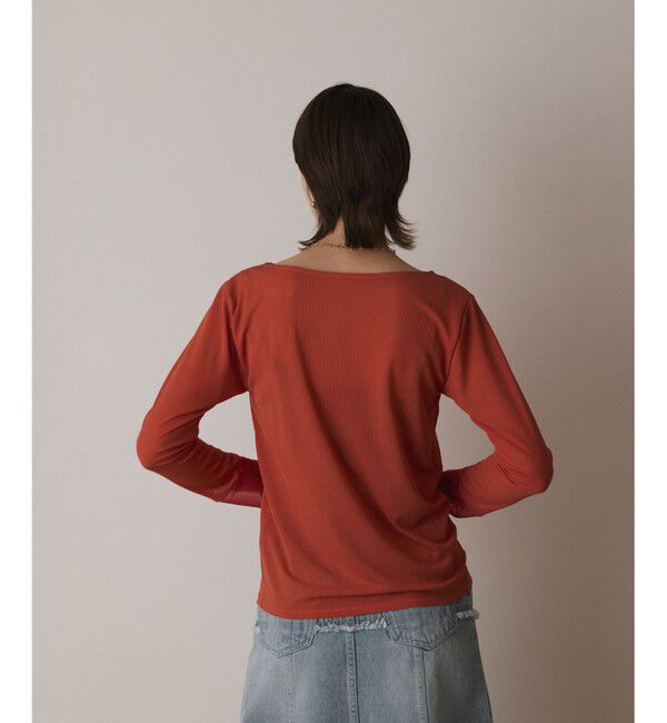  「シアーアセテートカットトップ」|Tシャツ・カットソー|