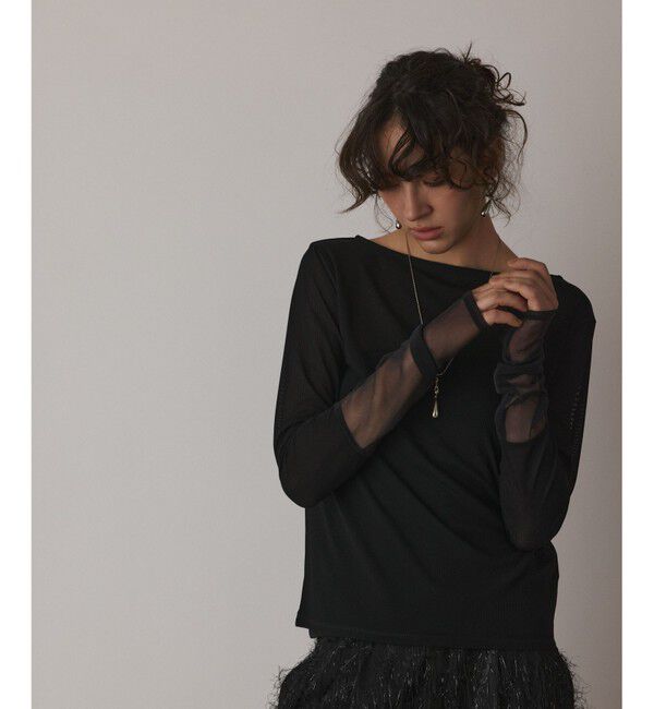  「シアーアセテートカットトップ」|Tシャツ・カットソー|