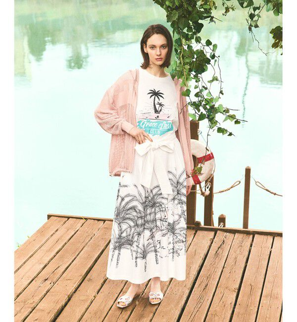 Grace Class「ボーダーメッシュフーディ」|パーカー|