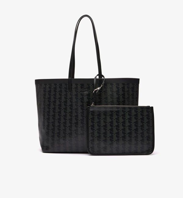 LACOSTE「ゼリー コーテッドキャンバスミディアムトートバッグ」|トートバッグ|チャコール