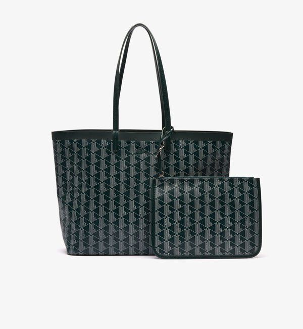 LACOSTE「ゼリー コーテッドキャンバスミディアムトートバッグ」|トートバッグ|グリーン