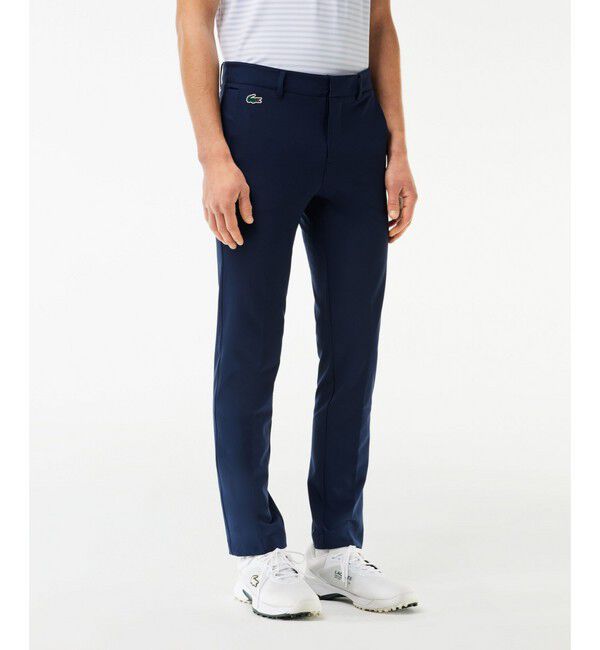 LACOSTE「撥水 ウルトラドライツイル スリムフィットゴルフパンツ チノパン」|チノ|ネイビー