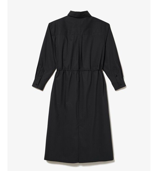 LACOSTE「撥水 ウエストドロスト ミリタリーフラップポケットシャツドレス / ロングシャツワンピース」|ワンピース|