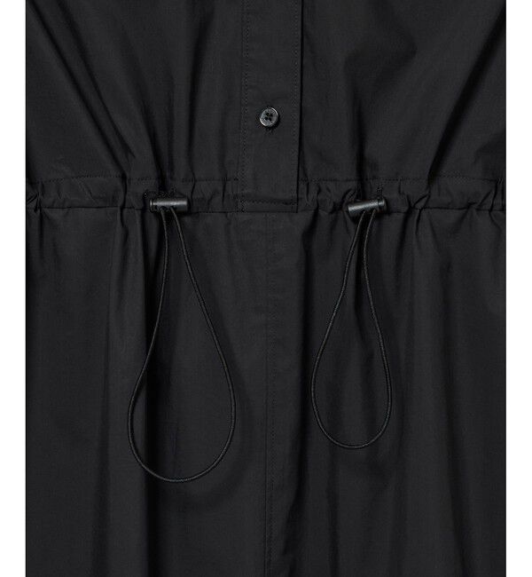 LACOSTE「撥水 ウエストドロスト ミリタリーフラップポケットシャツドレス / ロングシャツワンピース」|ワンピース|