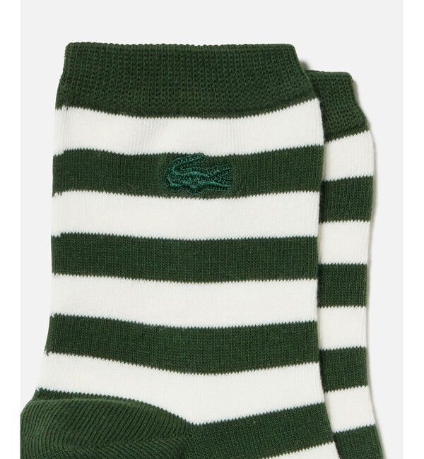 LACOSTE「マリンボーダーミドルソックス」|ソックス|