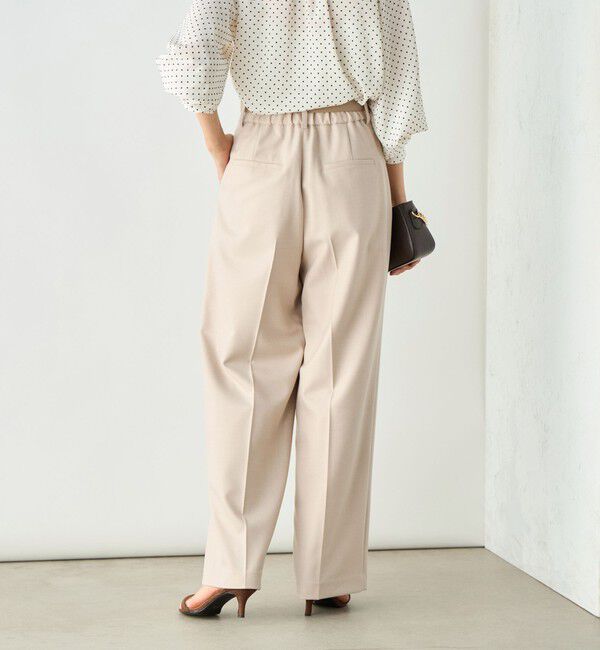 NOLLEY'S sophi「《セットアップ対応》ウール混ウォッシャブルワイドパンツ」|その他|