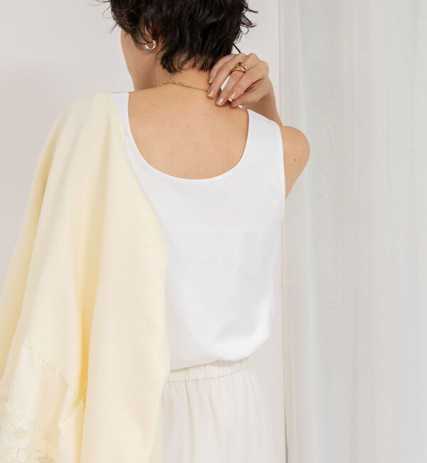 NOLLEY'S「《手洗い可能》サテン&times;ベア天2WAYタンクトップ」|タンクトップ|