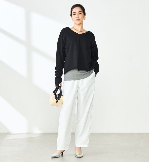NOLLEY'S「ウォッシャブル多機能ウエストフリルテーパードパンツ」|その他|