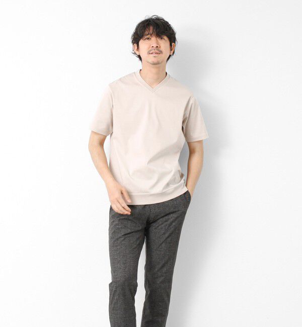 NOLLEY'S goodman「《ビジカジ対応》シルケットスムース Vネック ドレスTシャツ 25SS」|Tシャツ・カットソー|