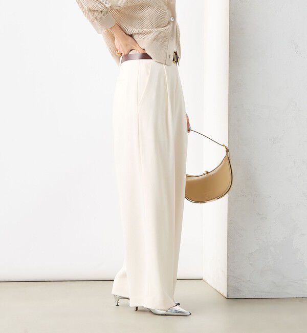 NOLLEY'S「《セットアップ対応》ウォッシャブル麻調タックワイドパンツ」|その他|