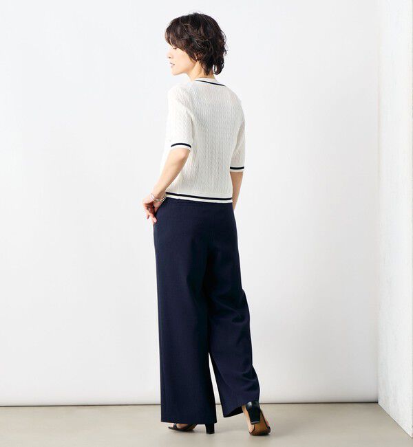 NOLLEY'S「《セットアップ対応》ウォッシャブル麻調タックワイドパンツ」|その他|