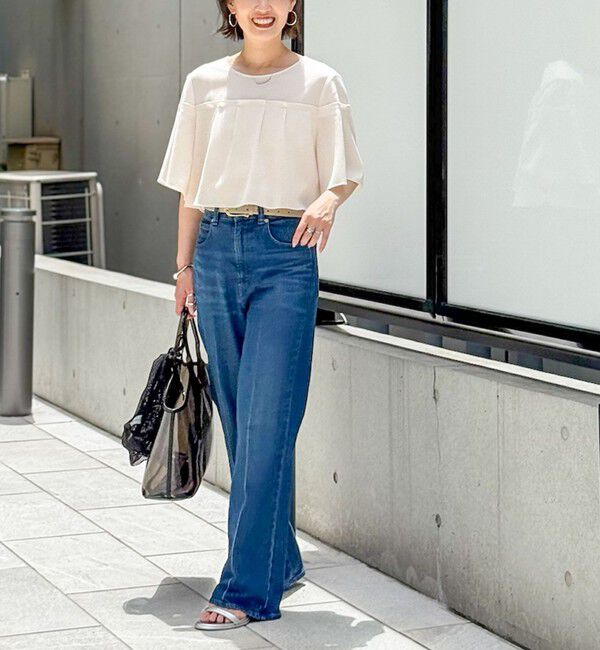 NOLLEY'S「《セットアップ対応》麻調フレアスリーブブラウス」|シャツ・ブラウス|