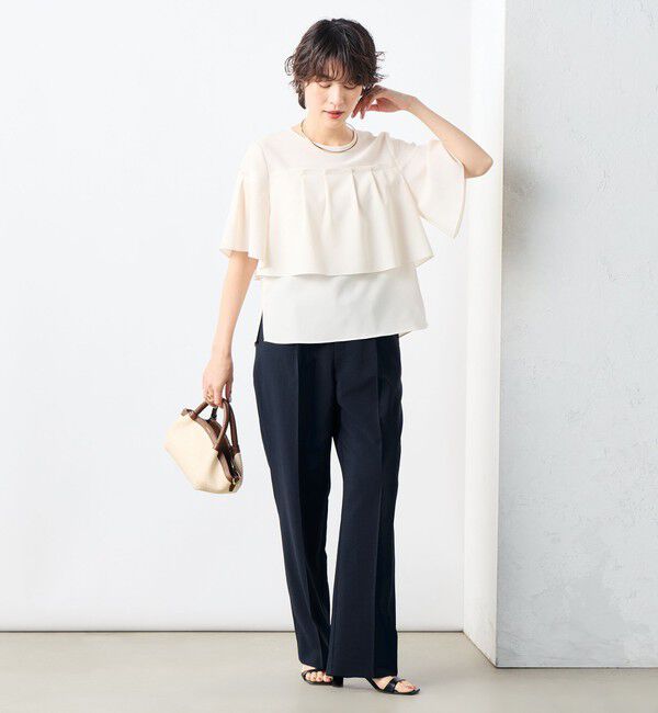 NOLLEY'S「《セットアップ対応》麻調フレアスリーブブラウス」|シャツ・ブラウス|