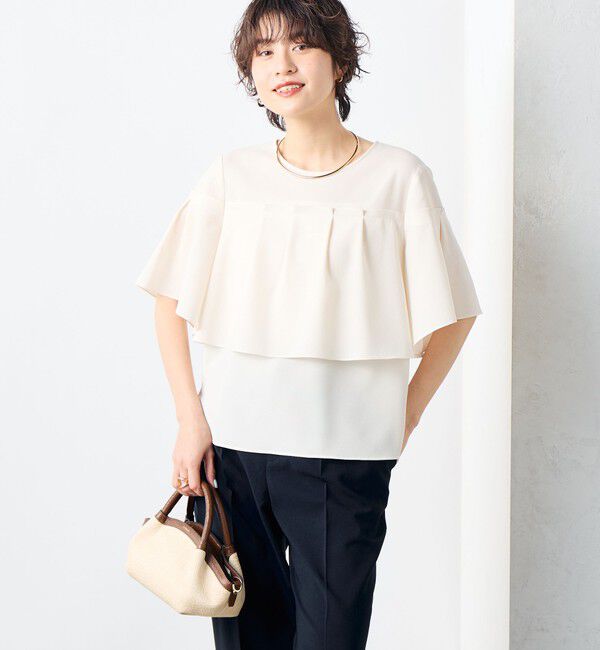 NOLLEY'S「《セットアップ対応》麻調フレアスリーブブラウス」|シャツ・ブラウス|
