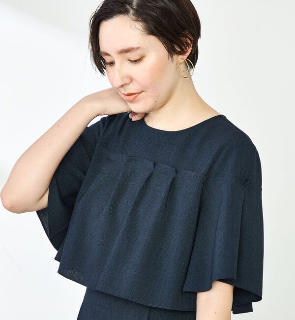 NOLLEY'S「《セットアップ対応》麻調フレアスリーブブラウス」|シャツ・ブラウス|
