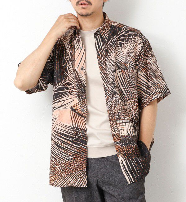 NOLLEY'S goodman「【DotAir】吸水速乾 総柄BDシャツ 25SS」|シャツ・ブラウス|ブラウン