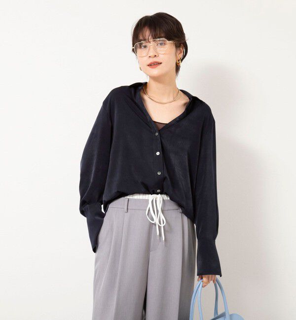 NOLLEY'S sophi「ウォッシャブルスエードサテンシャツ」|シャツ・ブラウス|