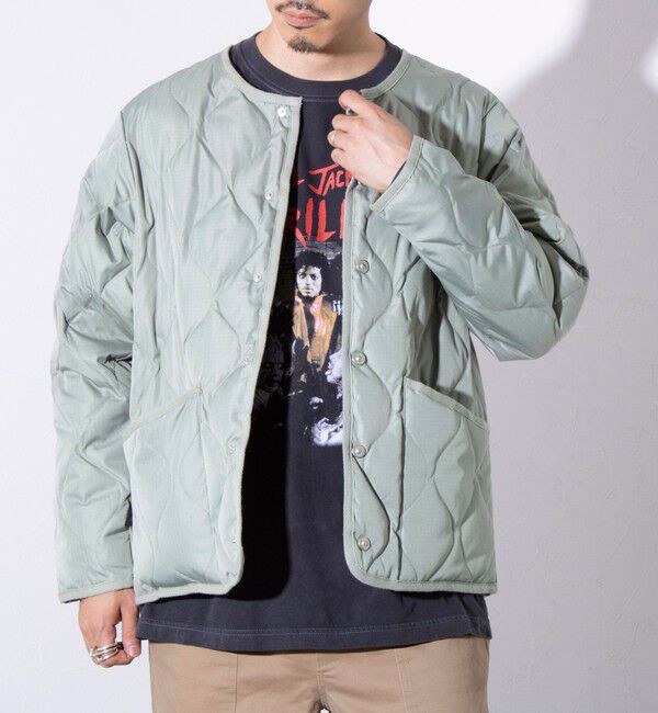 GLOSTER「【TAION/タイオン】GLOSTER別注 ミリタリーライナージャケット ノーカラーMA-1 M65」|ダウン|