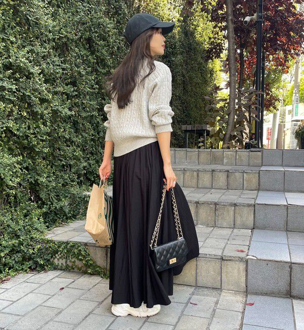 fredy emue「ウール混FR刺繍ケーブル柄ニットプルオーバー」|ニット・セーター|