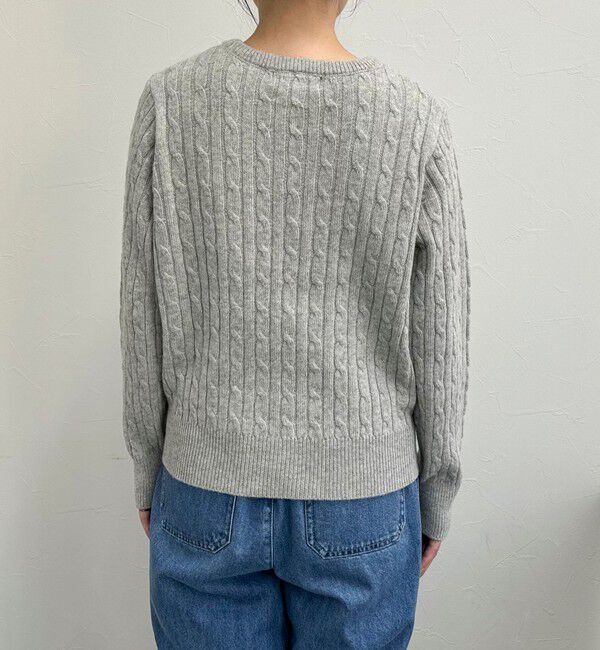 fredy emue「ウール混FR刺繍ケーブル柄ニットプルオーバー」|ニット・セーター|