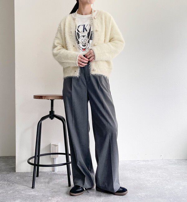 fredy emue「シャギーポケ付きジャケットカーディガン」|カーディガン|