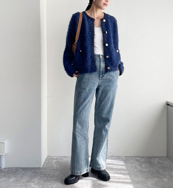 fredy emue「シャギーポケ付きジャケットカーディガン」|カーディガン|