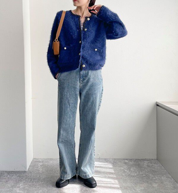 fredy emue「シャギーポケ付きジャケットカーディガン」|カーディガン|