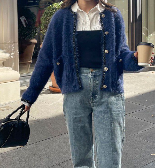 fredy emue「シャギーポケ付きジャケットカーディガン」|カーディガン|