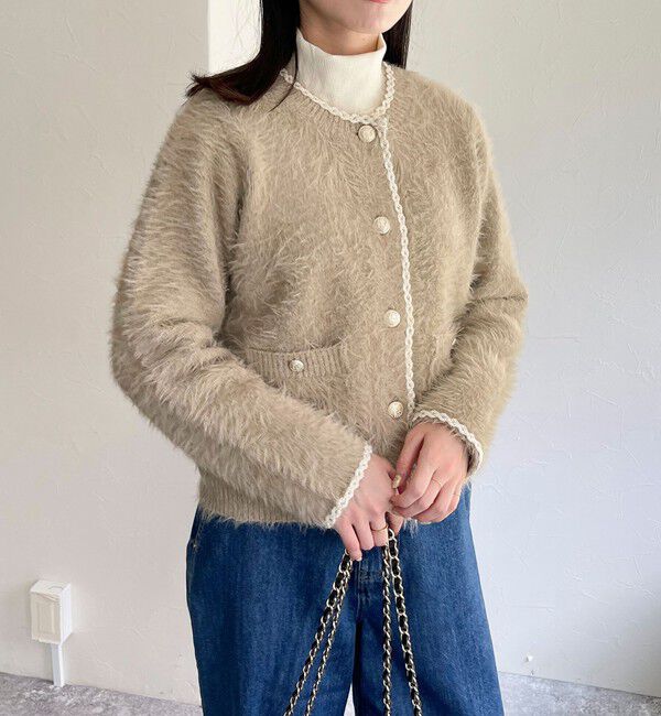 fredy emue「シャギーポケ付きジャケットカーディガン」|カーディガン|