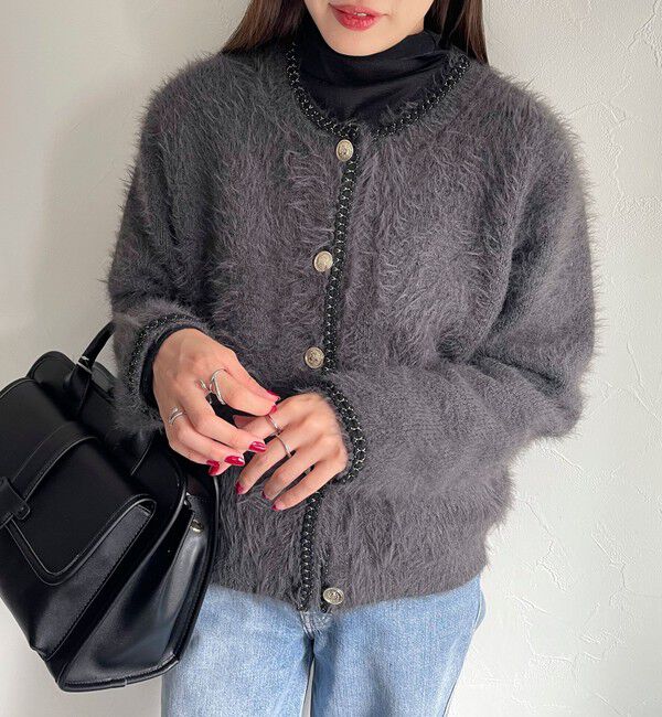 fredy emue「シャギーポケ付きジャケットカーディガン」|カーディガン|