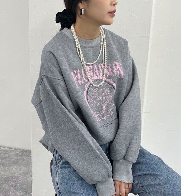 fredy emue「フラワープリント裏起毛スウェットプルオーバー」|スウェット・ジャージ|