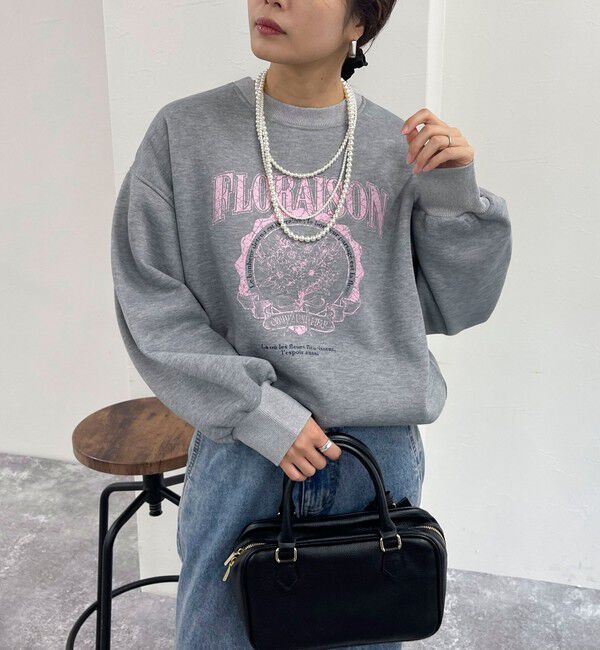 fredy emue「フラワープリント裏起毛スウェットプルオーバー」|スウェット・ジャージ|