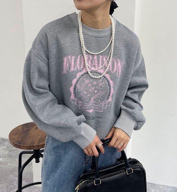 fredy emue「フラワープリント裏起毛スウェットプルオーバー」|スウェット・ジャージ|