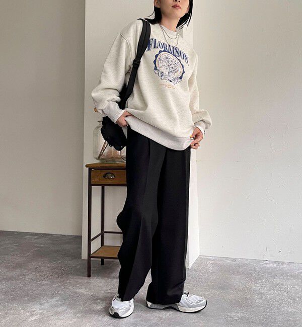 fredy emue「フラワープリント裏起毛スウェットプルオーバー」|スウェット・ジャージ|