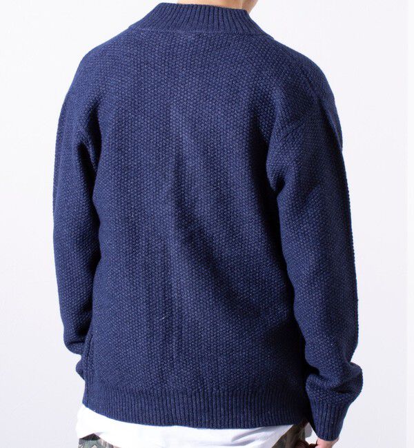 GLOSTER「【GLOSTER/グロスター】くるみボタン スタンドカラーカーディガン（無地/クレイジーパターン）」|ニット・セーター|