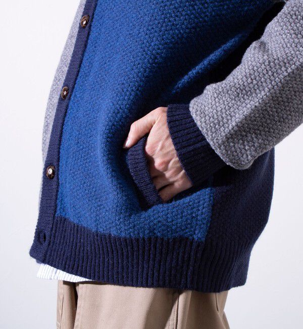 GLOSTER「【GLOSTER/グロスター】くるみボタン スタンドカラーカーディガン（無地/クレイジーパターン）」|ニット・セーター|