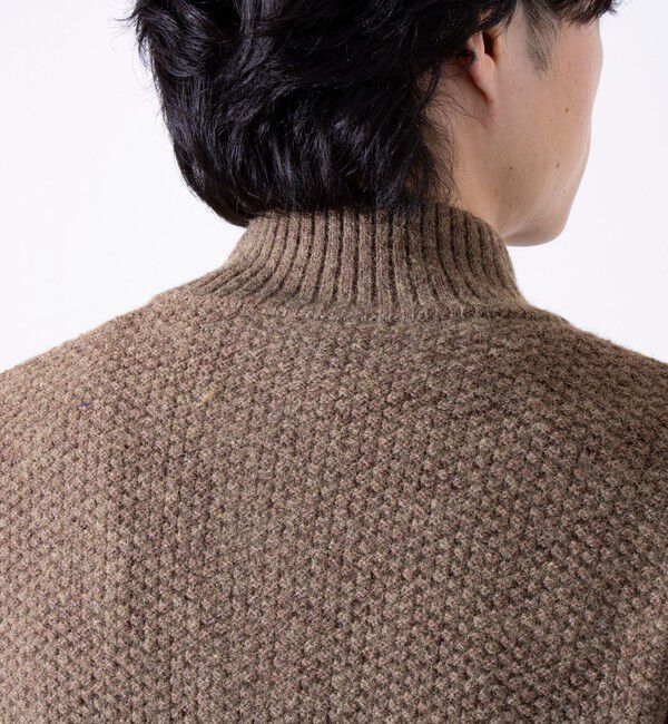 GLOSTER「【GLOSTER/グロスター】くるみボタン スタンドカラーカーディガン（無地/クレイジーパターン）」|ニット・セーター|