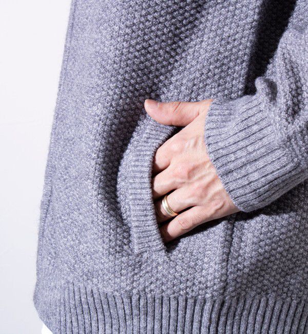 GLOSTER「【GLOSTER/グロスター】くるみボタン スタンドカラーカーディガン（無地/クレイジーパターン）」|ニット・セーター|