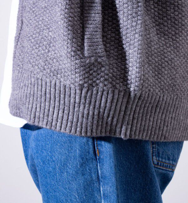 GLOSTER「【GLOSTER/グロスター】くるみボタン スタンドカラーカーディガン（無地/クレイジーパターン）」|ニット・セーター|