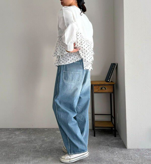 fredy emue「ドットチュールドッキングプルオーバーカットソー」|Tシャツ・カットソー|