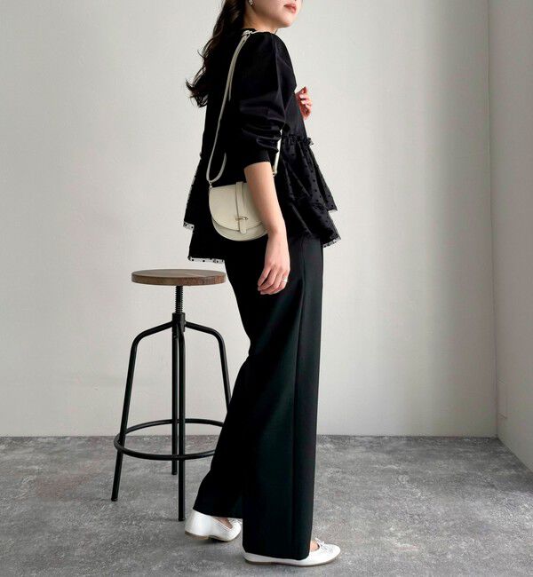 fredy emue「ドットチュールドッキングプルオーバーカットソー」|Tシャツ・カットソー|